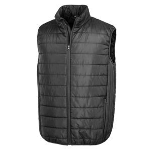 R244X Result Core Promo Padded Bodywarmer - Black - Front