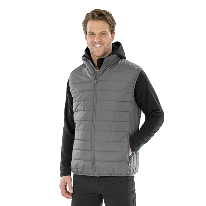 R244X Result Core Promo Padded Bodywarmer - Grey - Model