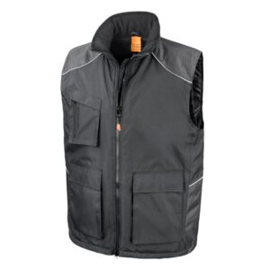 R306X Result Work-Guard Vostex Bodywarmer - Black - Front