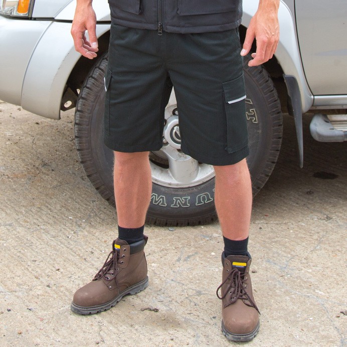 R309X Result Work Guard Action Shorts - Black - Front - Model