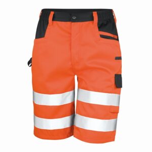 R328X Result Safe-Guard Safety Cargo Shorts - Orange - Front