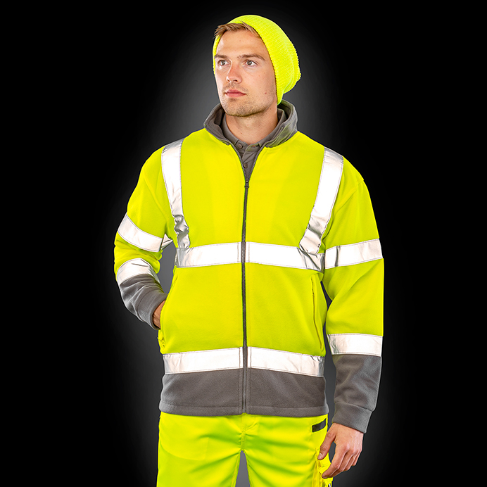 R329X Result Safe-Guard Safety Microfleece - Yellow - Front - Model