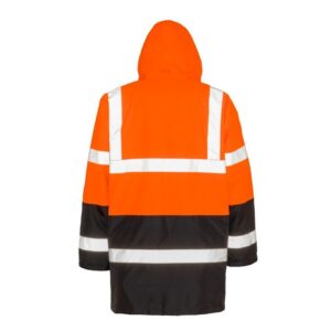 R452X Result Safe-Guard Motorway 2-Tone Safety Coat - Orange - Rear