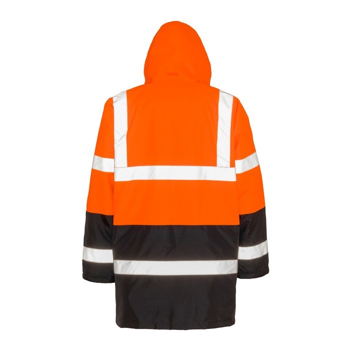 R452X Result Safe-Guard Motorway 2-Tone Safety Coat - Orange - Rear