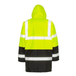 R452X Result Safe-Guard Motorway 2-Tone Safety Coat - Yellow - Rear