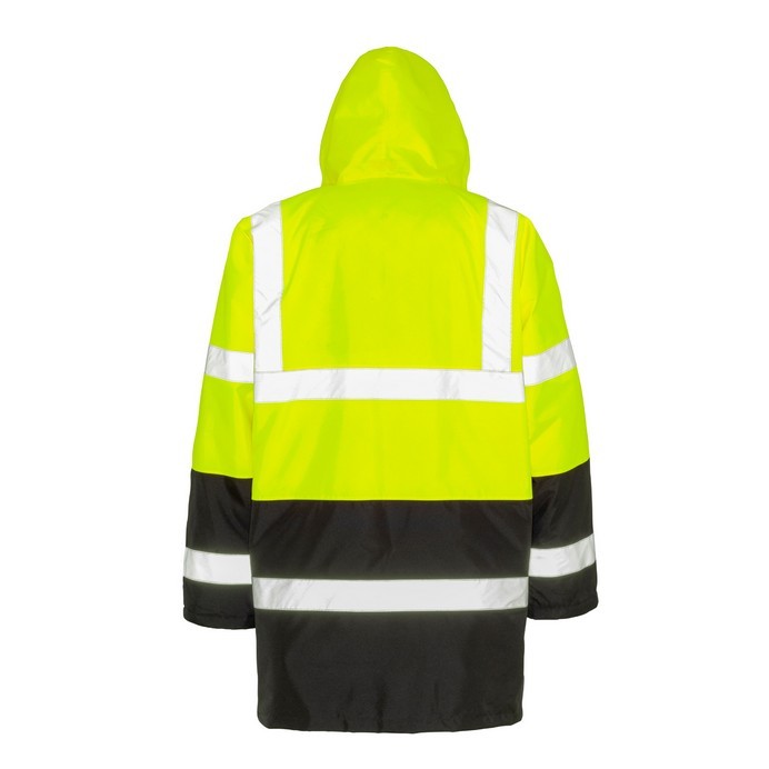 R452X Result Safe-Guard Motorway 2-Tone Safety Coat - Yellow - Rear