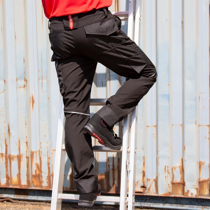 R473X Result Work Guard Slim Softshell Work Trouser - Rear - Model