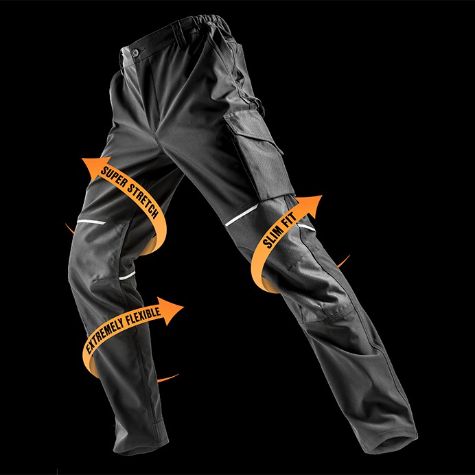 R473X Result Work Guard Slim Softshell Work Trouser - Black