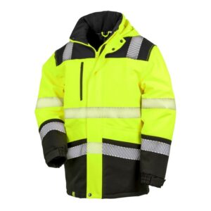 R475X Result Work-Guard Extreme Tech Printable Softshell Safety Coat - Yellow - Front