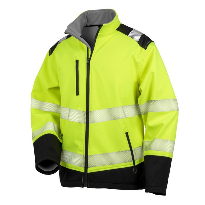 R476X Result Work-Guard Printable Ripstop Safety Softshell - Yellow - Front