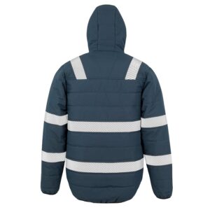 R500X Result Genuine Recycled Safe-Guard Ripstop Padded Safety Jacket - Navy - Front