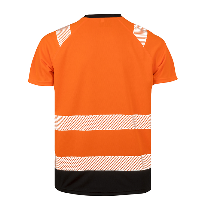 R502X Result Genuine Recycled Safe-Guard Safety T-shirt - Orange - Rear