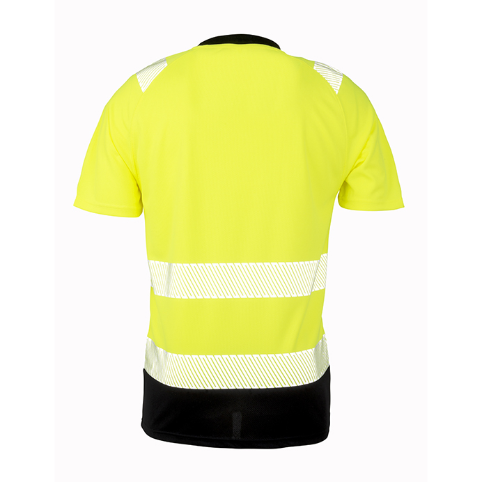 R502X Result Genuine Recycled Safe-Guard Safety T-shirt - Yellow - Rear
