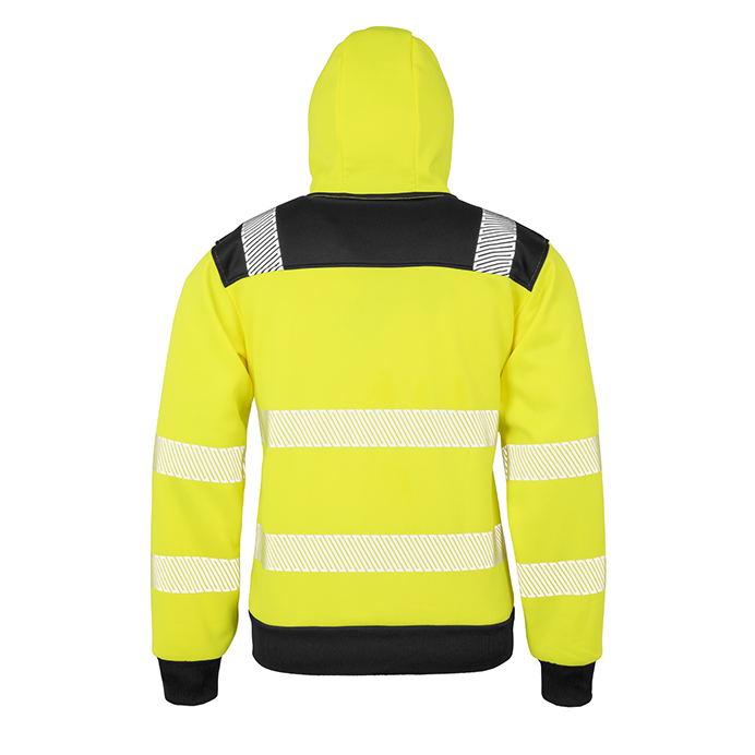 R503X Result Genuine Recycled Safe-Guard Recycled Sweat Hoody - Yellow - Rear