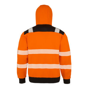 R503X Result Genuine Recycled Safe-Guard Recycled Sweat Hoody - Orange - Rear