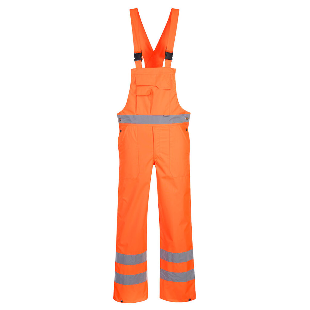 Portwest S388 Hi Vis Breathable Rain Bib and Brace - Orange