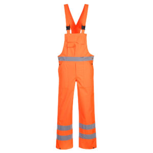 Portwest S388 Hi Vis Breathable Rain Bib and Brace - Orange