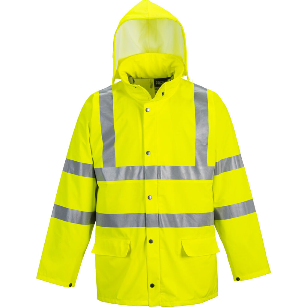 Portwest S491 Sealtex Ultra Hi-Vis Rain Jacket - Yellow - Front