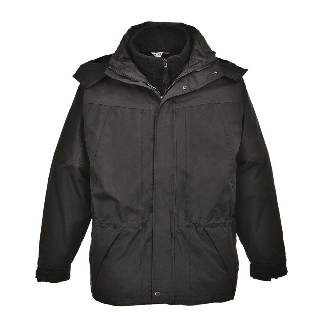 Portwest S570 Aviemore 3 in 1 Jacket - Black - Front