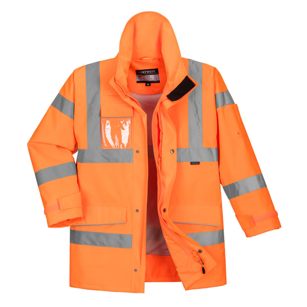Portwest S590 Hi-Vis Extreme Rain Jacket - Orange - Front