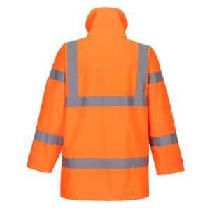 Portwest S590 Hi-Vis Extreme Rain Jacket - Orange - Rear