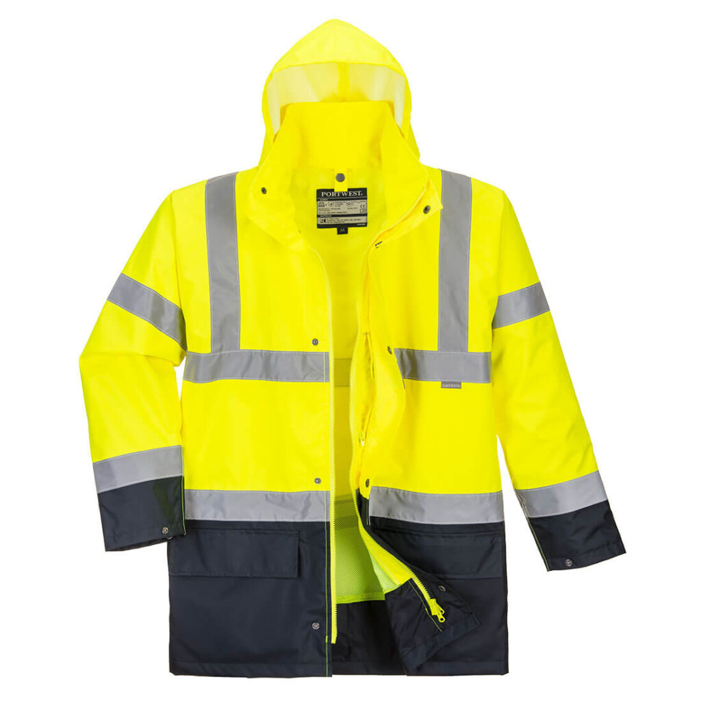 Portwest S766 Hi-Vis 5-in-1 Contrast Essential Jacket - Yellow/Black - Front