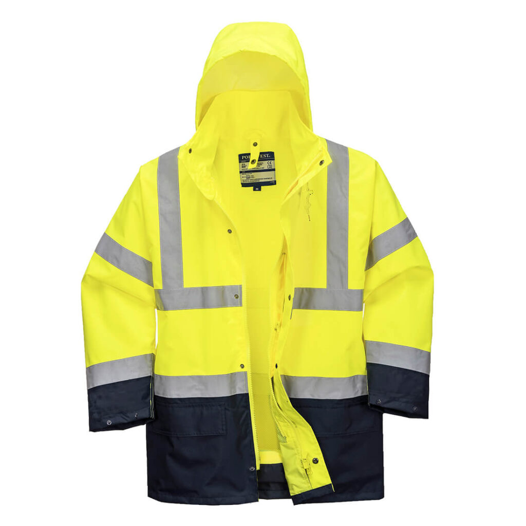 Portwest S766 Hi-Vis 5-in-1 Contrast Essential Jacket - Yellow - Front