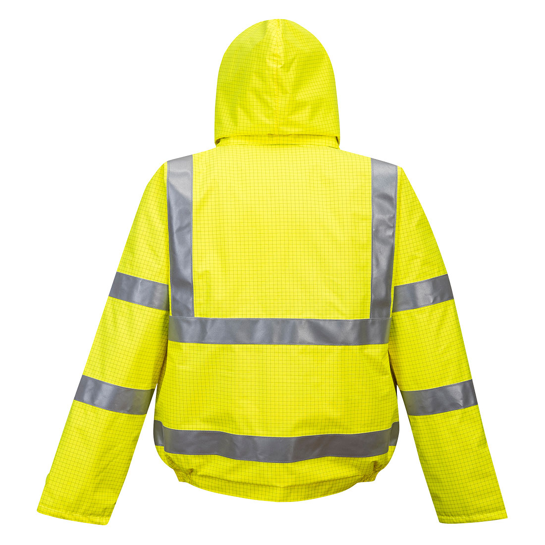 Portwest S773 Bizflame Rain Hi-Vis Antistatic FR Bomber Jacket - Yellow - Rear