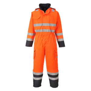 Portwest S775 Bizflame Rain Hi-Vis Multi Coverall - Orange - Front