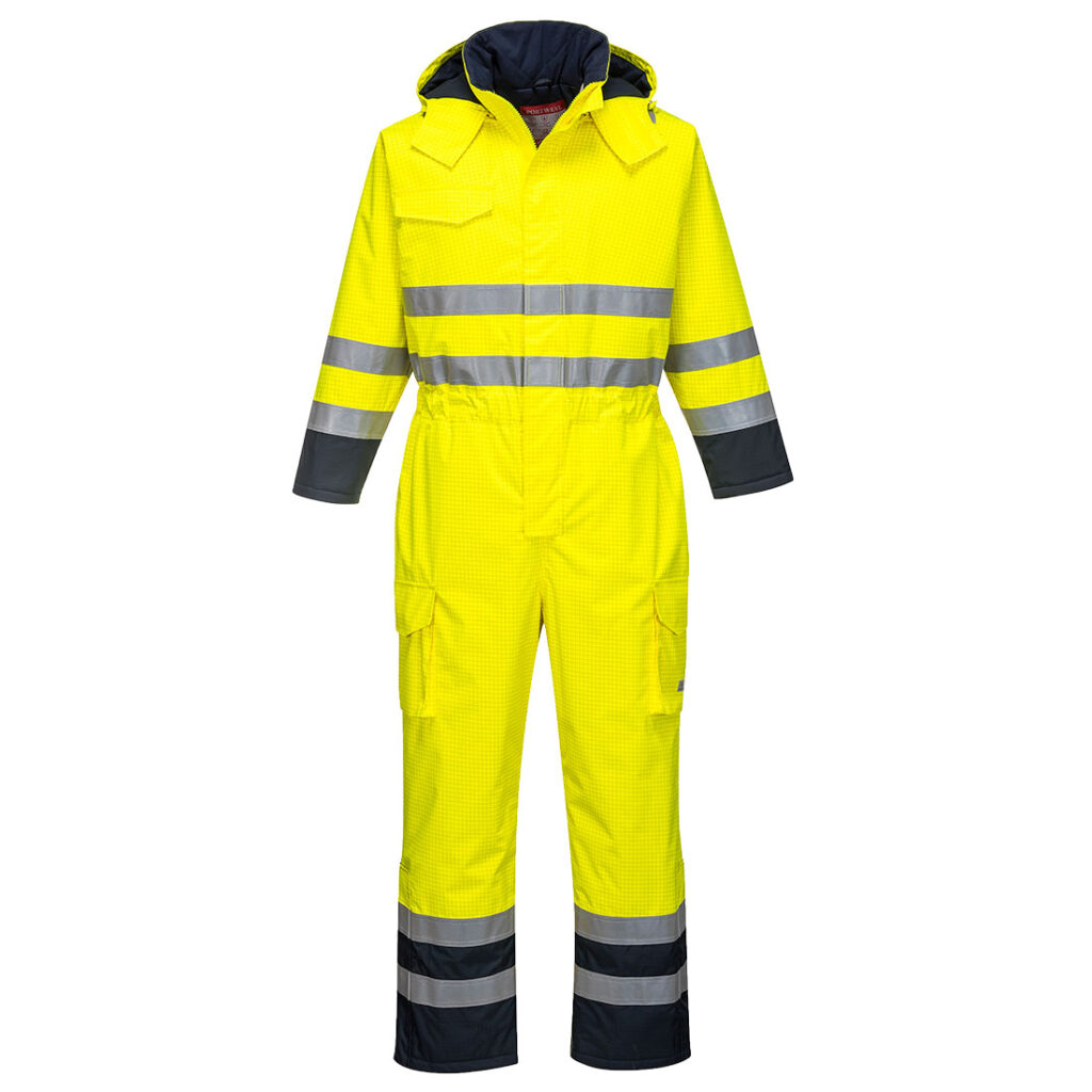 Portwest S775 Bizflame Rain Hi-Vis Multi Coverall - Yellow - Front