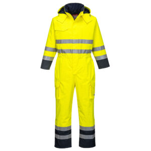 Portwest S775 Bizflame Rain Hi-Vis Multi Coverall - Yellow - Front