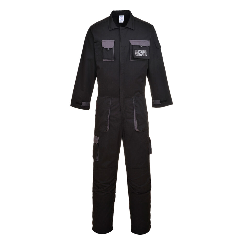 TX15 Portwest Texo Contrast Coverall - Black