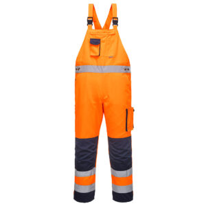 Portwest TX52 Dijon Hi Vis Contrast Work Bib and Brace - Orange