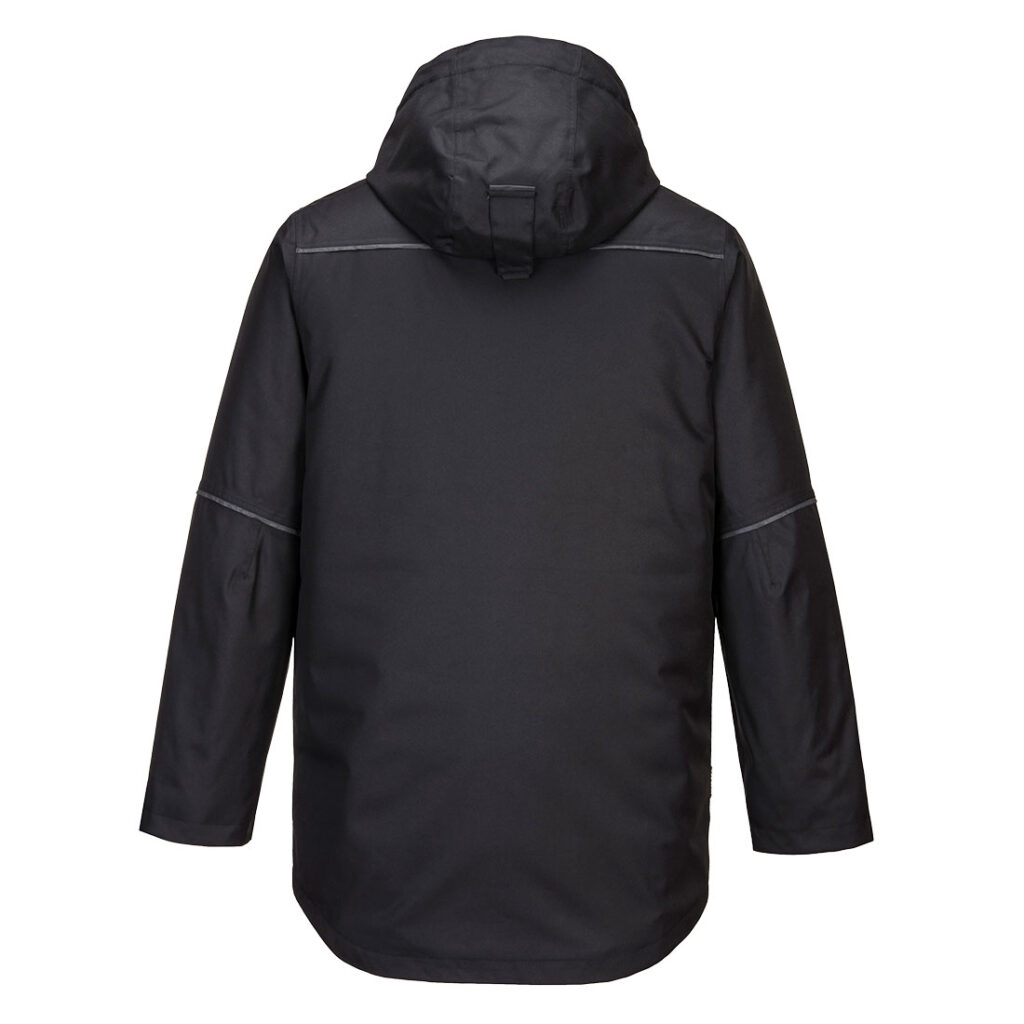 Portwest KX360 KX3 Parka Jacket - Black - Rear