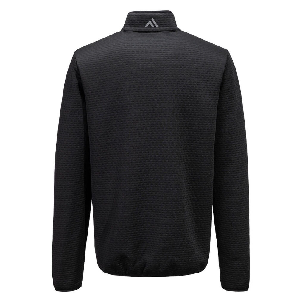 Portwest KX376 KX3 Textured 1/4 Zip Sweatshirt - Black - Rear