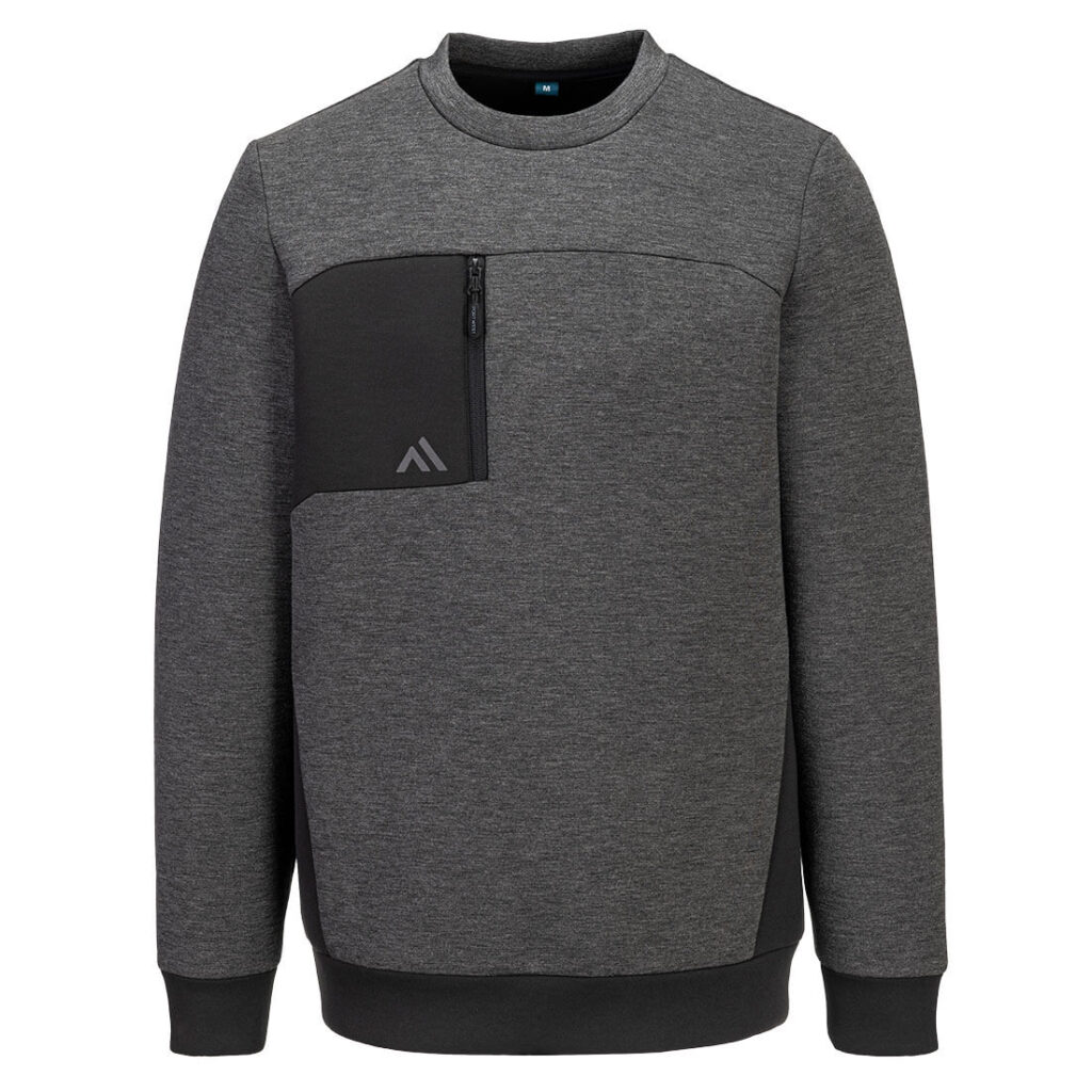 Portwest KX377 KX3 Tech Sweatshirt - Grey - Front