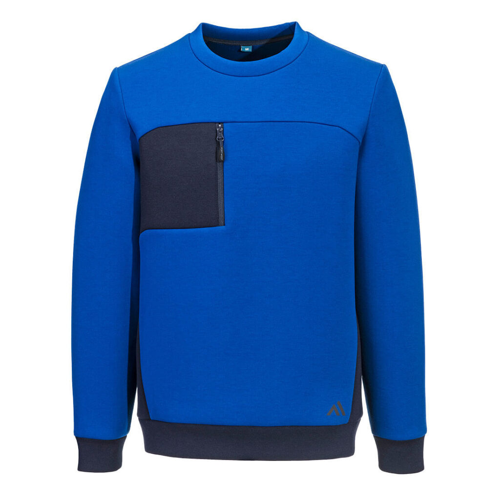 Portwest KX377 KX3 Tech Sweatshirt - Blue - Front