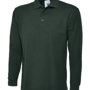Uneek UC113 Long Sleeve Classic Polo Shirt - Bottle Green