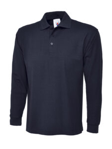 Uneek UC113 Long Sleeve Classic Polo Shirt - Navy