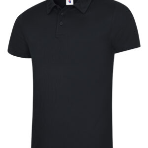 Uneek UC125 Mens Ultra Cool Polo Shirt - Black