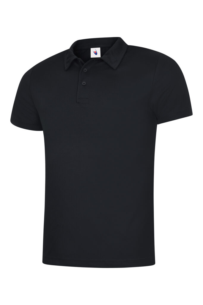 Uneek UC125 Mens Ultra Cool Polo Shirt - Black