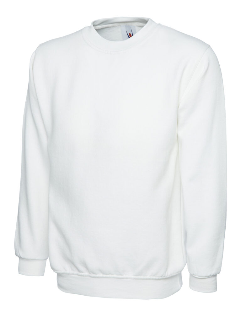 Uneek UC203 Classic Sweatshirt - White