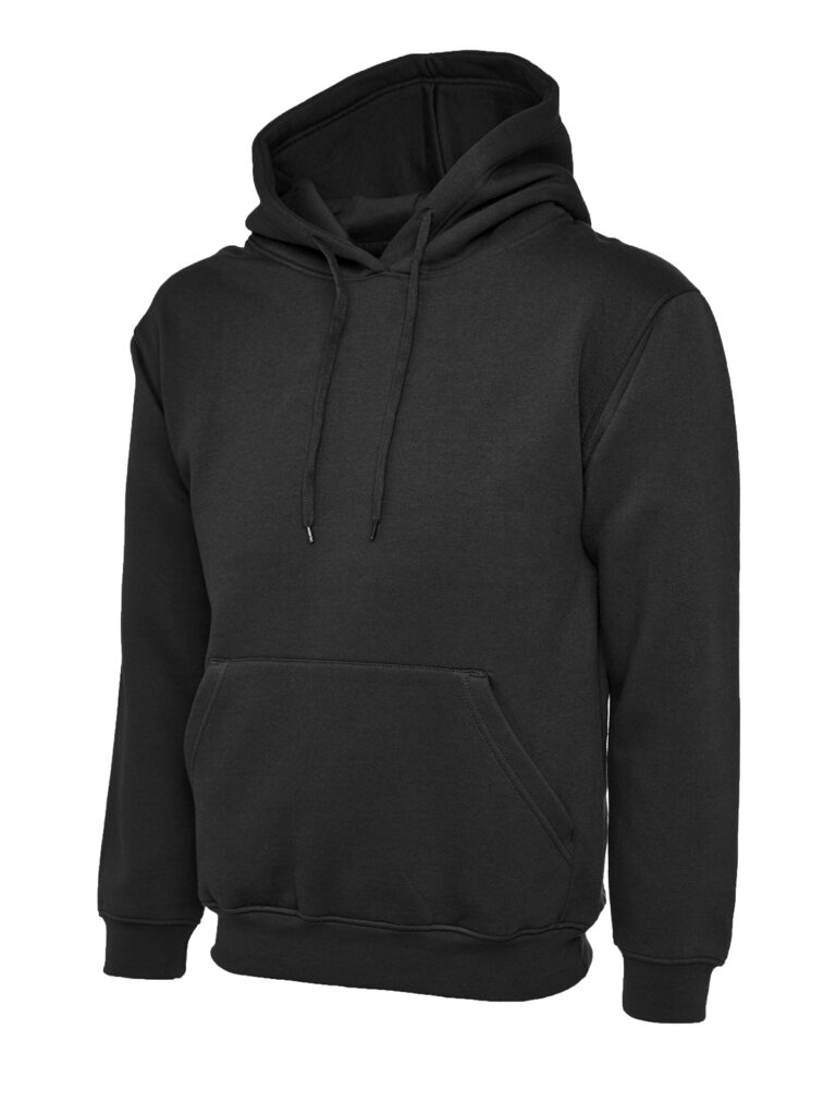 Uneek UC502 Classic Hooded Sweatshirt - Black