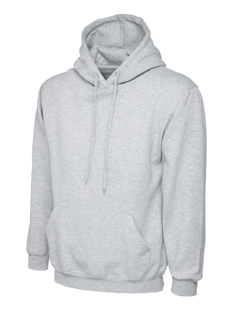 Uneek UC502 Classic Hooded Sweatshirt - Grey