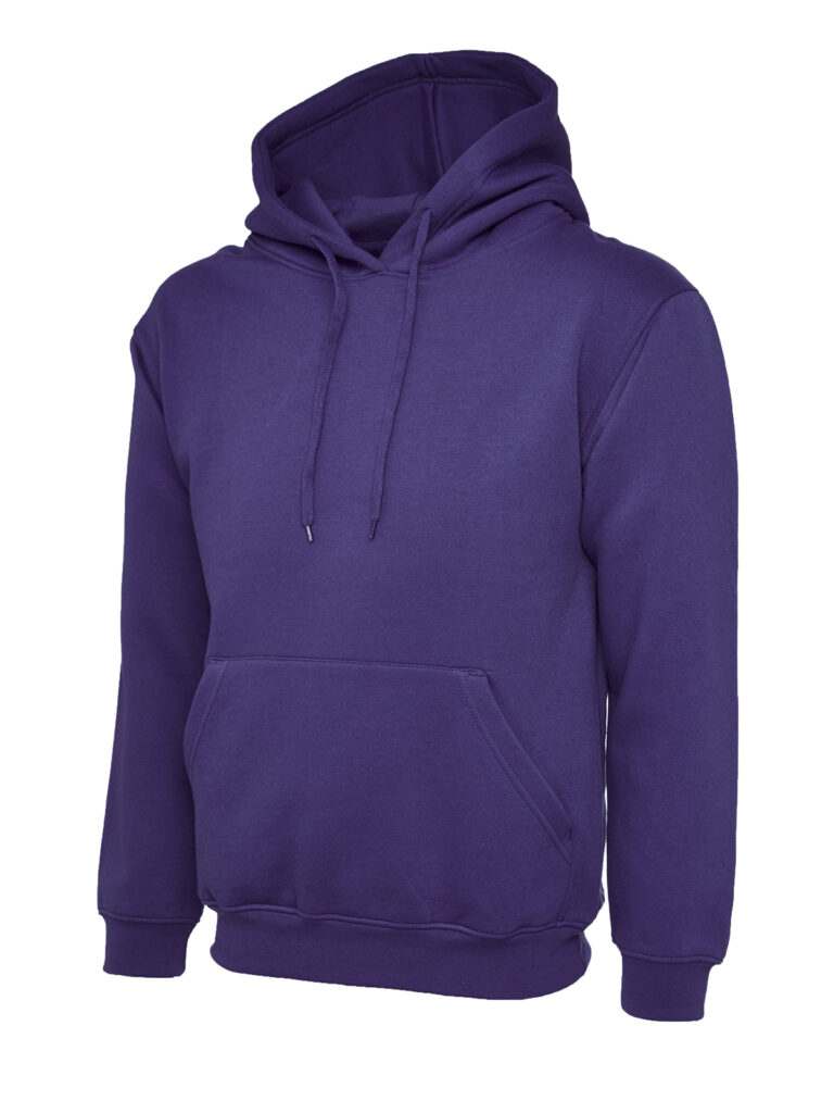 Uneek UC502 Classic Hooded Sweatshirt - Purple