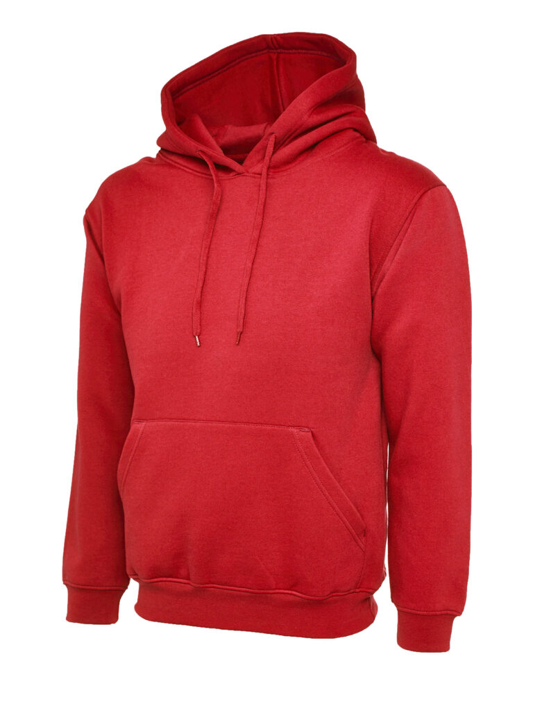 Uneek UC502 Classic Hooded Sweatshirt - Red