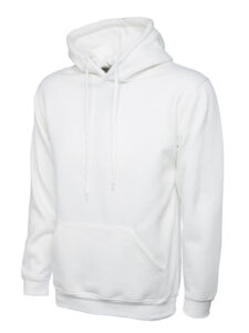 Uneek UC502 Classic Hooded Sweatshirt - White