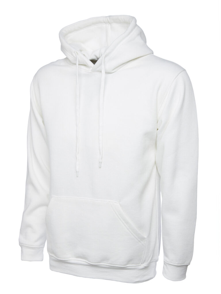 Uneek UC502 Classic Hooded Sweatshirt - White