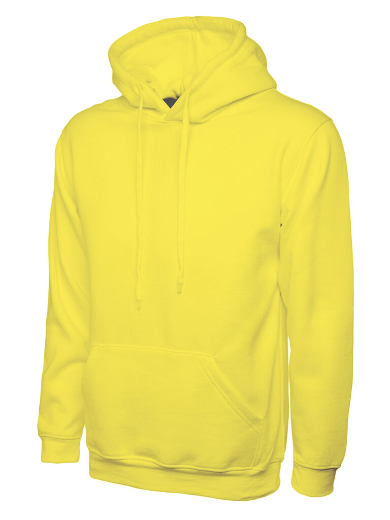 Uneek UC502 Classic Hooded Sweatshirt - Yellow