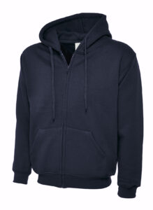 Uneek UC504 Adults Classic Full Zip Hooded Sweatshirt - Navy